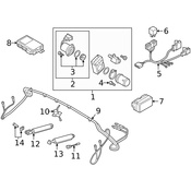 Audi Convertible Top Hydraulic Line - Genuine Audi 8W7898701