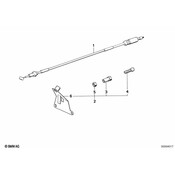 BMW Accelerator Bowden Cable (L=937mm) - Genuine BMW 32731457015