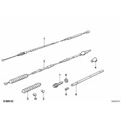 BMW Clutch Cable (L=1625mm) - Genuine BMW 32732324960