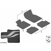 BMW M Performance Floor Mat Set - Genuine BMW 51472353381
