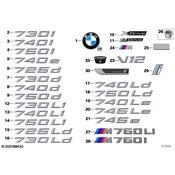 BMW Fender Emblem - Genuine BMW 51148068584