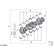 BMW Engine Crankshaft Main Bearing Thrust Bearing - Genuine BMW 11217803502