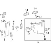 Mercedes Body A-Pillar Trim Panel Screw - Genuine Mercedes 000000000528