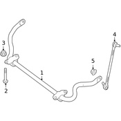 Mercedes Suspension Stabilizer Bar Bracket Bolt -  Genuine Mercedes 000000003942