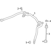 Mercedes Suspension Stabilizer Bar Bracket Bolt -  Genuine Mercedes 000000006442