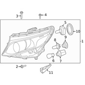 Mercedes Headlight Bulb -  Genuine Mercedes 000000007420