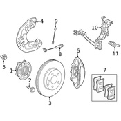 Mercedes Brake Pad Set - Genuine Mercedes 0004211502