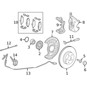 Mercedes Disc Brake Caliper Bracket -  Genuine Mercedes 0004215606