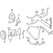 Mercedes Power Steering Pump Bracket - Genuine Mercedes 0004662340