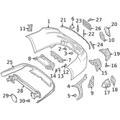 Mercedes License Plate Bracket - Genuine Mercedes 0008103700
