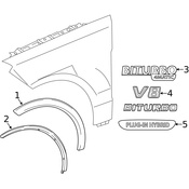 Mercedes Fender Emblem - Genuine Mercedes 0008178601
