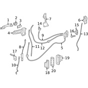 Mercedes Door Lock Striker Plate Bolt - Genuine Mercedes 0009843129