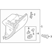 Mercedes Glove Box Support - Genuine Mercedes 0009880803
