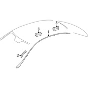 Mercedes Roof Drip Molding Clip - Genuine Mercedes 0009912470