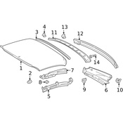 Mercedes Roof Opening Trim Clip - Genuine Mercedes 0009945645