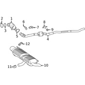 Mercedes Exhaust Clamp - Genuine Mercedes 0009954702