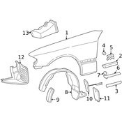 Mercedes Exterior Molding Clip - Genuine Mercedes 0019887681