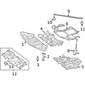 Mercedes Radiator Support Splash Shield Bolt - Genuine Mercedes 001990400364