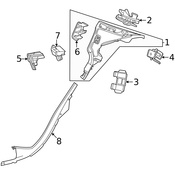 Mercedes Body A-Pillar Trim Panel Clip - Genuine Mercedes 0019911070