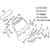 Mercedes Spoiler Clip - Genuine Mercedes 0019917198