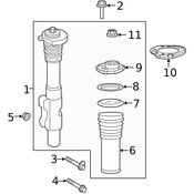 Mercedes Suspension Strut Bolt - Genuine Mercedes 0029908600