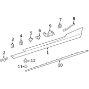 Mercedes Rocker Panel Molding Clip - Genuine Mercedes 0029910971