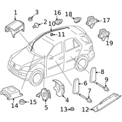 Mercedes Air Bag Impact Sensor - Genuine Mercedes 0038212751