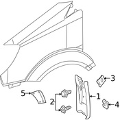 Mercedes Fender Liner Nut - Genuine Mercedes 0039948745
