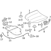 Mercedes Hood Release Cable Clip - Genuine Mercedes 0039959477