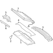 Mercedes Package Tray Trim Clip -  Genuine Mercedes 0039970486