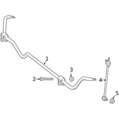 Mercedes Suspension Stabilizer Bar Bracket Bolt -  Genuine Mercedes 0049908804