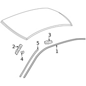 Mercedes Roof Drip Molding Clip - Genuine Mercedes 0119889478