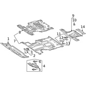 Mercedes Radiator Support Splash Shield Nut - Genuine Mercedes 0949946300