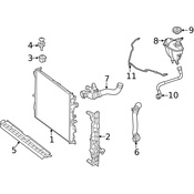 Mercedes Radiator Mount Bracket - Genuine Mercedes 099504020064