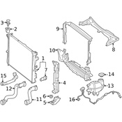 Mercedes Radiator Mount Bracket - Genuine Mercedes 099504211864