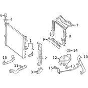 Mercedes Radiator Mount Bracket - Genuine Mercedes 0995043418