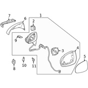 Mercedes Door Mirror Drive Motor - Genuine Mercedes 0998207800