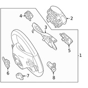 Mercedes Steering Wheel Transmission Shift Control Switch - Genuine Mercedes 09990511009107