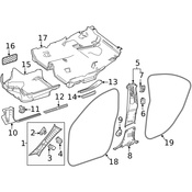 Mercedes Body C-Pillar Trim Panel Clip - Genuine Mercedes 0999910070