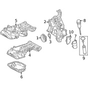 Mercedes Engine Oil Pan - Genuine Mercedes 1040141602