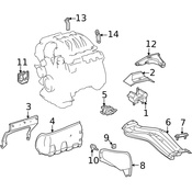 Mercedes Engine Mount Bracket  - Genuine Mercedes 1122231204