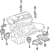 Mercedes Engine Mount Bracket - Genuine Mercedes 1122232004