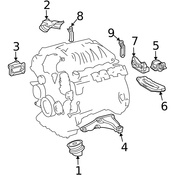 Mercedes Engine Mount Bracket   - Genuine Mercedes 1132232104