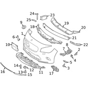 Mercedes Bumper Cover Support Rail - Genuine Mercedes 1178850400