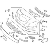 Mercedes Bumper Trim - Genuine Mercedes 117885142264