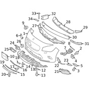 Mercedes Grille - Genuine Mercedes 1178852400