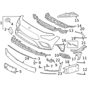 Mercedes License Plate Bracket - Genuine Mercedes 1188807501