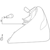 Mercedes Tail Light Assembly - Genuine Mercedes 1189067900