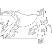 Mercedes Quarter Panel Air Vent Grille - Genuine Mercedes 1408300042