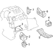 Mercedes Engine Mount Bracket   - Genuine Mercedes 1562231604
